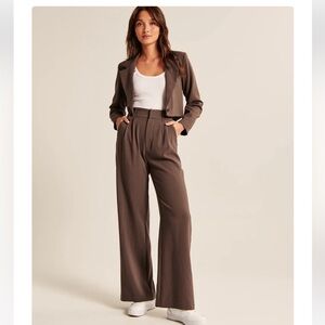 Daisy Grace high waisted mocha brown wide leg pants